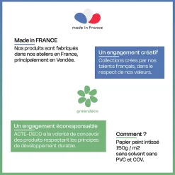 Acte Déco Papier peint panoramique Brumes matinales, Bleu 150 x 250cm