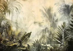 Wallarena Papier Peint Panoramique Intissé Feuilles Vintage 350x250 cm - Colle Inclus - XXL Papier Peint por Chambre Salon