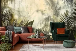 Wallarena Papier Peint Panoramique Intissé Feuilles Vintage 350x250 cm - Colle Inclus - XXL Papier Peint por Chambre Salon