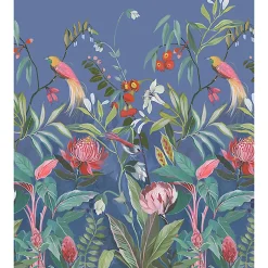 GoodHome Papier peint panoramique Intissé Turquoise ble foncé 280 x 159 cm