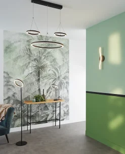 GoodHome Papier peint panoramique Intissé Tanan vert pâle 184 x 248 cm