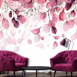 Wallarena Papier Peint Panoramique Intissé Nature Feuilles 350x250 cm - Colle Inclus - Moderne XXL Papier Peint por Chambre Salon