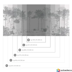 Papier peint panoramique Balade dans les bois, Beige 375 x 250cm-Acte Déco Sale