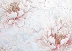 Wallarena Papier Peint Panoramique Intissé Fleurs Pivoines Rose - 400x280 cm - Papier Peint Chambre et salon