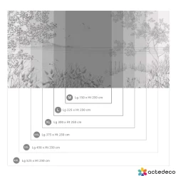 Papier peint panoramique Côtes Sauvages, Bleu 300 x 250cm-Acte Déco Discount