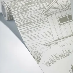 Papier peint panoramique - Cap Ferret - Vert - intissé : 150g/m² - 9 lés : 432x270cm-99DECO Discount