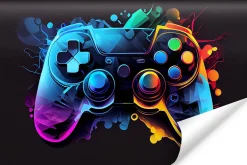 Muralo Papier Peint Photo MANETTE DE JEU Abstraction Pour Chambre D'Adolescent 180cm x 120cm