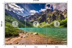 Papier Peint Photo Pour Salon PAYSAGE Lac Montagnes 270cm x 180cm-Muralo Hot