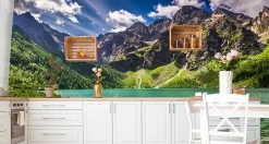 Papier Peint Photo Pour Salon PAYSAGE Lac Montagnes 270cm x 180cm-Muralo Hot