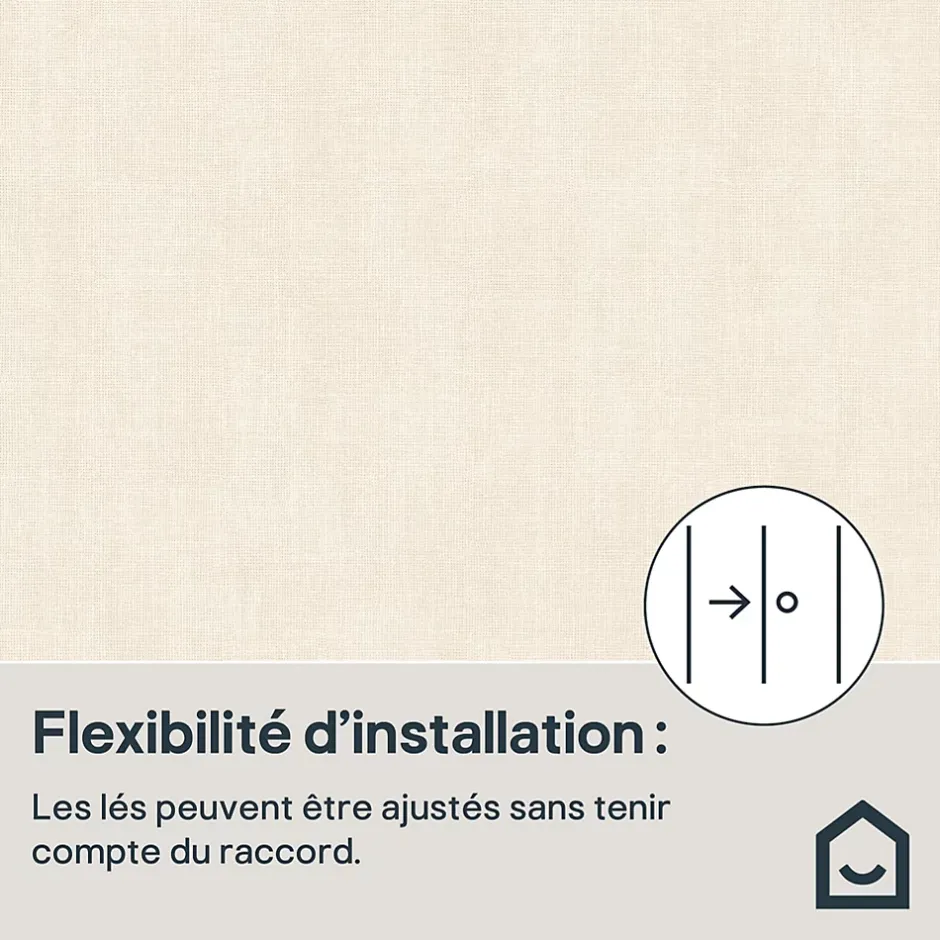 GoodHome Papier peint pré-encollé vinyle intissé uni beige Easy Roll Coppins l.53 x H.1005 cm