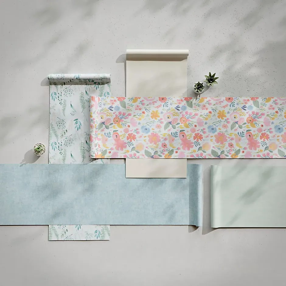 GoodHome Papier peint pré-encollé vinyle intissé uni beige Easy Roll Coppins l.53 x H.1005 cm