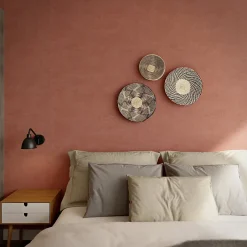 GoodHome Papier peint pré-encollé vinyle intissé uni terracotta Easy Roll Coppins l.53 x H.1005 cm