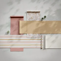 GoodHome Papier peint pré-encollé vinyle intissé uni terracotta Easy Roll Coppins l.53 x H.1005 cm