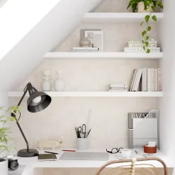 Papier peint pré-encollé vinyle intissé uni Easy Roll Bagatelle beige l.53 x H.1005 cm-GoodHome Best