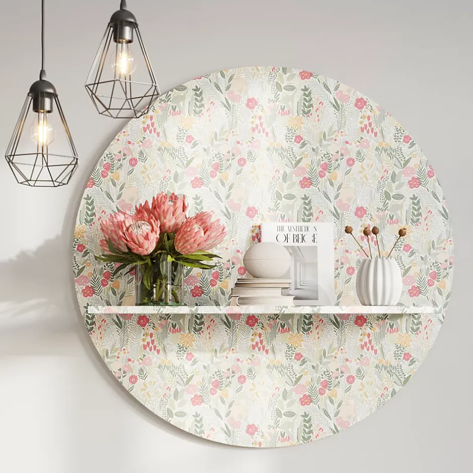 Papier peint pré-encollé vinyle intissé fleuri Easy Roll Aristea multicolore l.53 x H.1005 cm-GoodHome Best