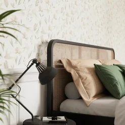 GoodHome Papier peint pré-encollé vinyle intissé fleuri Easy Roll Aubourne beige l.53 x H.1005 cm