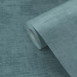 GoodHome Papier peint pré-encollé vinyle intissé géométrique Easy Roll Chaumont bleu l.53 x H.1005 cm