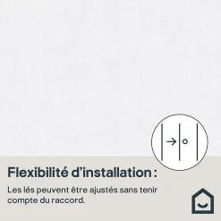 GoodHome Papier peint pré-encollé vinyle intissé uni blanc Easy Roll Coppins l.53 x H.1005 cm