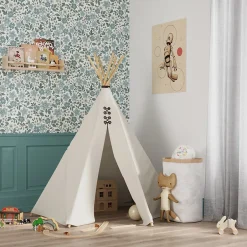 Papier peint pré-encollé vinyle fleuri Easy Roll Aani fleurs bleu l.53 x H.1005 cm-GoodHome Hot