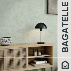 GoodHome Papier peint pré-encollé vinyle intissé uni vert pailleté Easy Roll Bagatelle l.53 x H.1005 cm