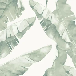 Papier peint pré-encollé vinyle intissé feuillage Easy Roll Halton vert l.53 x H.1005 cm-GoodHome