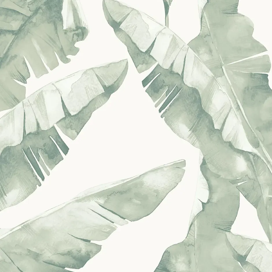 Papier peint pré-encollé vinyle intissé feuillage Easy Roll Halton vert l.53 x H.1005 cm-GoodHome