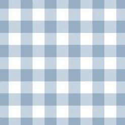 99Deco Papier peint raccordable - Vichy - Bleu - intissé : 150g/m² - 4 lés : 192x270cm