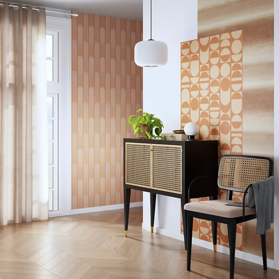 GoodHome Papier peint Suède intissé Irving beige l.53 x H.1000 cm