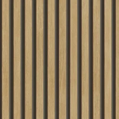 Grandeco Papier peint vinyle expansé sur intissé effet lattes de bois foncé L.1005 x l.53cm