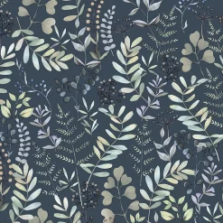 Ugepa Papier peint vinyle grainé sur intissé botanique Olivia bleu L.1001 x l.53 cm Ugépa