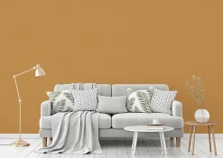 A.S. Creation Papier peint vinyle grainé sur intissé uni jaune L.1005 x l. 53 cm, As Creation Around