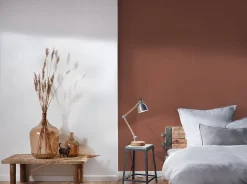 Papier peint vinyle grainé sur intissé uni orange L.1005 x l. 53 cm, As Creation Around-A.S. Creation