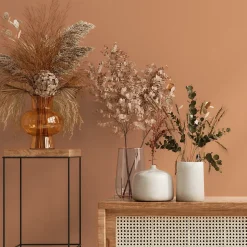 GoodHome Papier peint vinyle intissé uni orange terracotta L.53 x l.1005 cm Aune