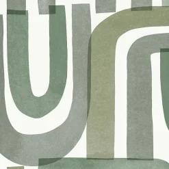 Papier peint vinyle intissé Abaca vertigo géométrique vert L.1001 x l.53cm-Lutèce Best