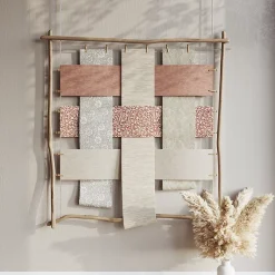 GoodHome Papier peint vinyle intissé Bolyhos uni texturé terracotta L. 10,05m x l. 0,53m