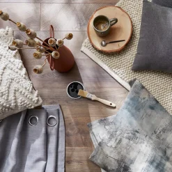 GoodHome Papier peint Vinyle Intissé Elmas gris