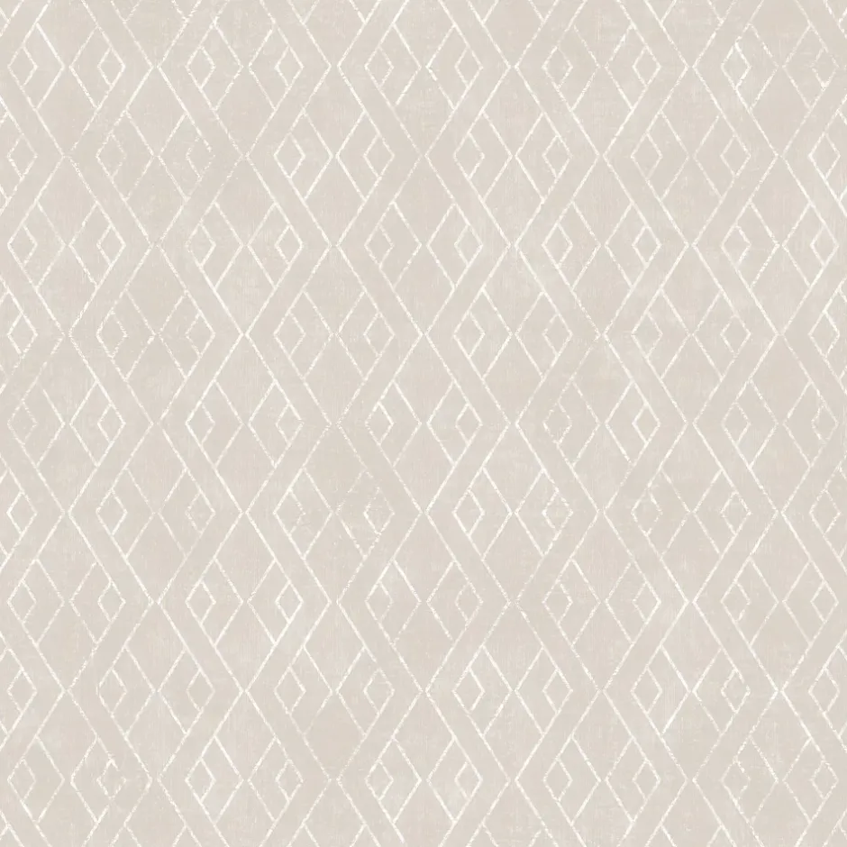 Papier peint vinyle intissé Kohev géométrique beige L. 10,05m x l. 0,53m-GoodHome Online