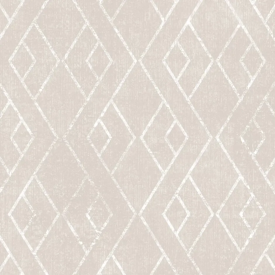 Papier peint vinyle intissé Kohev géométrique beige L. 10,05m x l. 0,53m-GoodHome Online