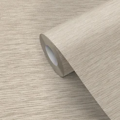 Papier peint vinyle intissé Gordo uni texturé beige L. 10,05m x l. 0,53m-GoodHome Outlet