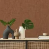 Lutece Papier peint vinyle intissé uni Kopa terracotta L.1005 x l.53cm Lutèce