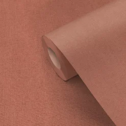 GoodHome Papier peint vinyle intissé uni orange terracotta L.53 x l.1005 cm Tille