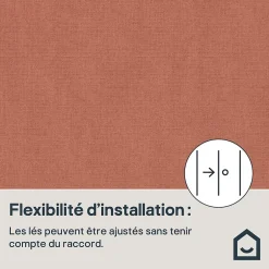 GoodHome Papier peint vinyle intissé uni orange terracotta L.53 x l.1005 cm Tille