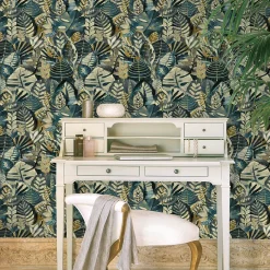 Papier peint vinyle intissé Charcoal-GoodHome New