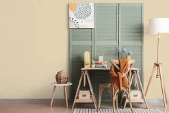 Papier peint vinyle intissé Les aventures latte uni beige doré L.1005 x l.53cm Lutèce-Lutece