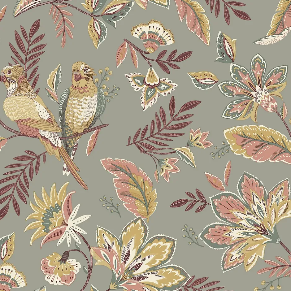 GoodHome Papier peint Vinyle Intissé Kyin Kaki