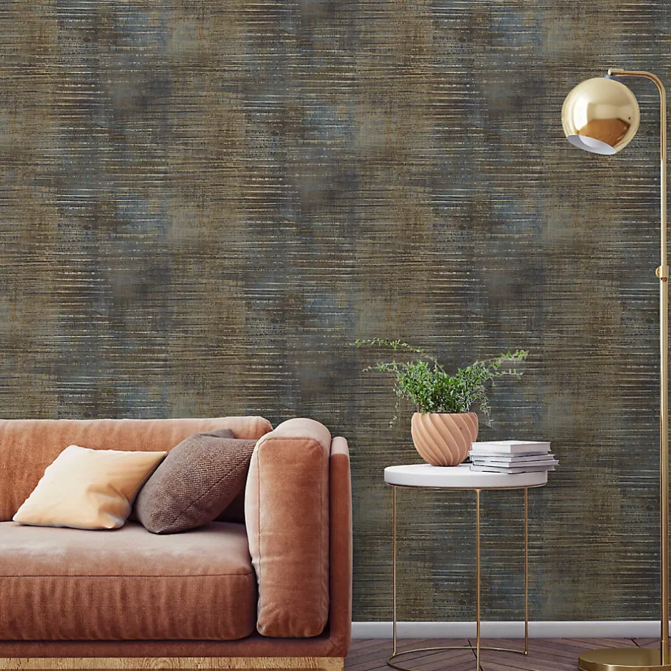 GoodHome Papier peint Vinyle Intissé Fluoe ble