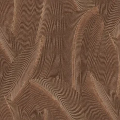 Lutece Papier peint vinyle intissé Allure mat et satiné effet Cuivre feuilles marron, rouille l.1005 x l.53 cm