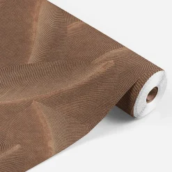 Lutece Papier peint vinyle intissé Allure mat et satiné effet Cuivre feuilles marron, rouille l.1005 x l.53 cm