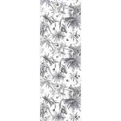 GoodHome Papier peint Vinyle Intissé Howlit noir et blanc