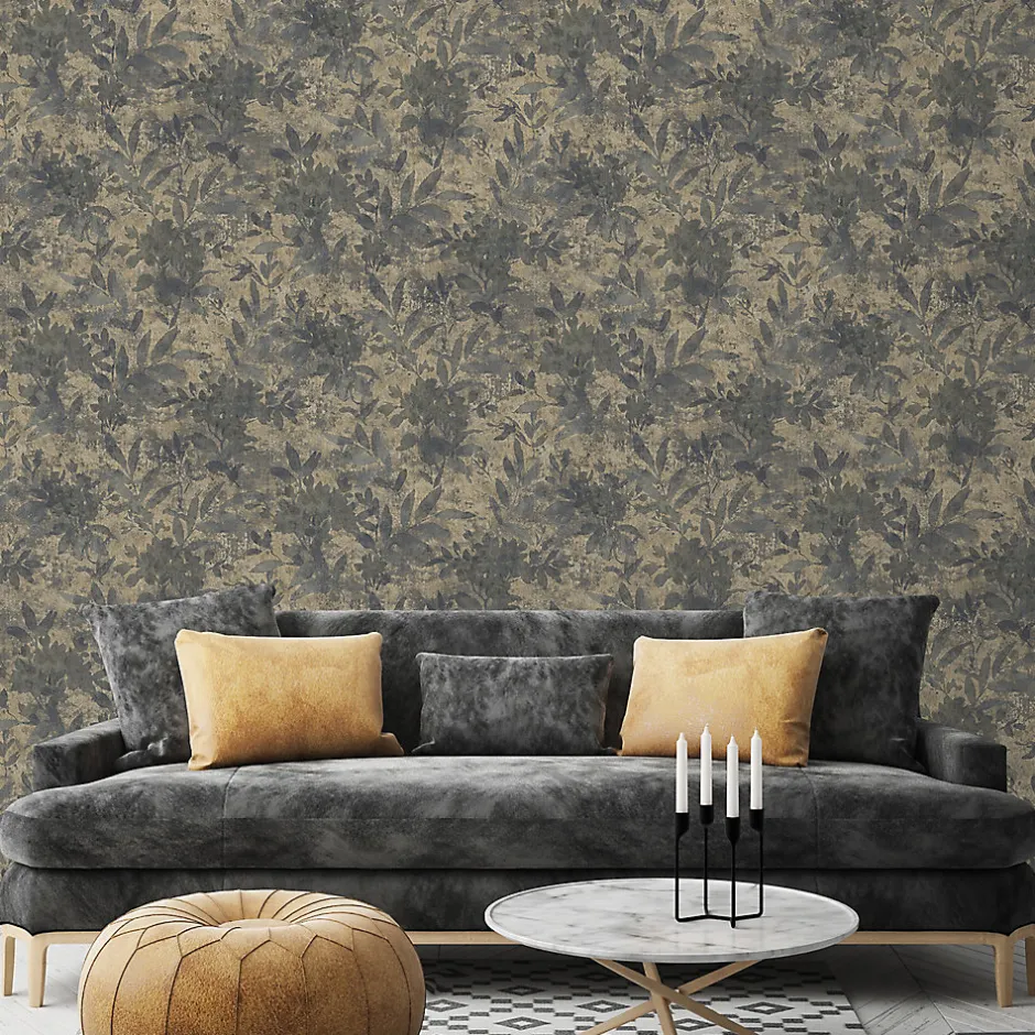 GoodHome Papier peint Vinyle Intissé Ammo gris